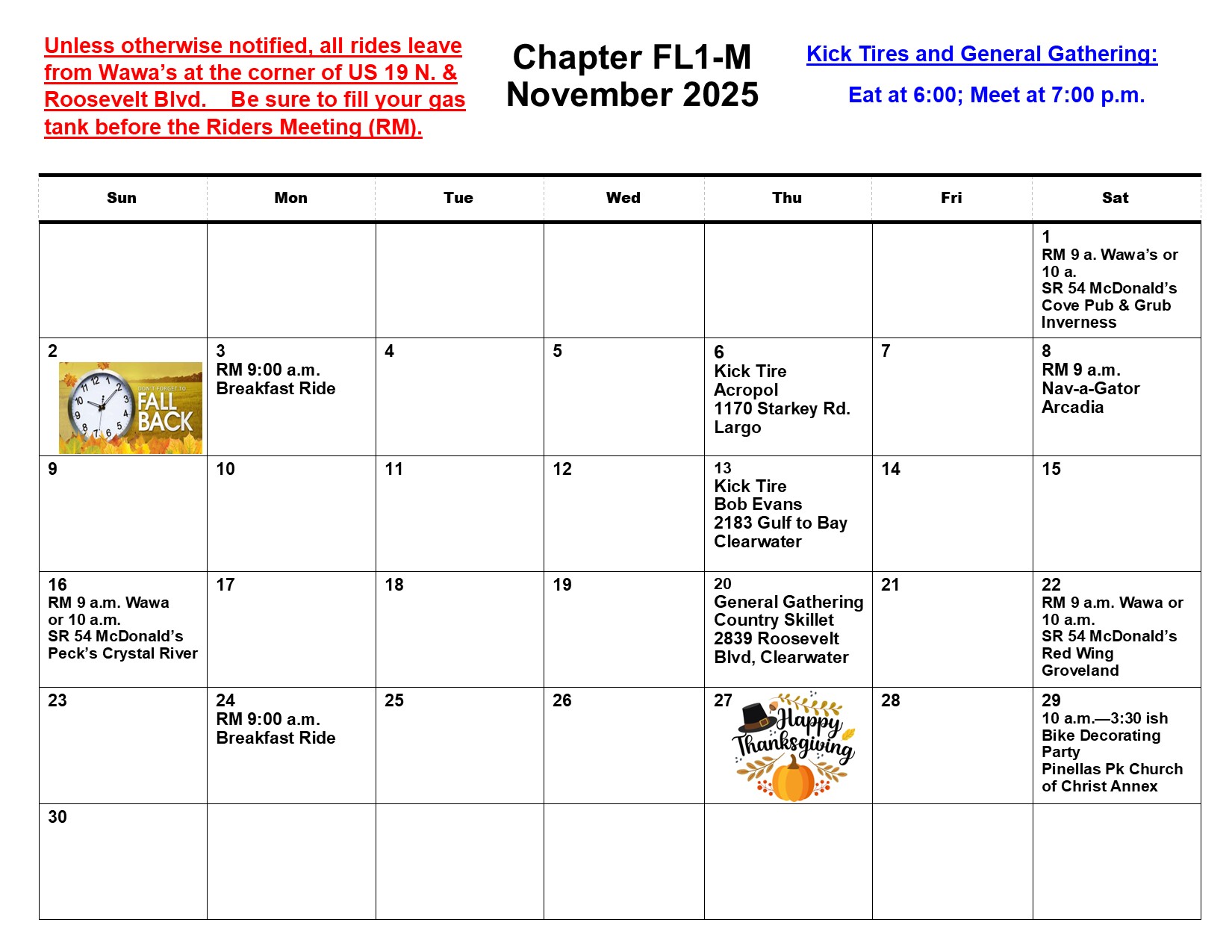 November Calender